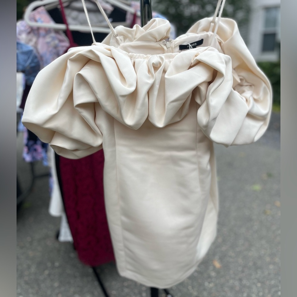 Puffy White Dress